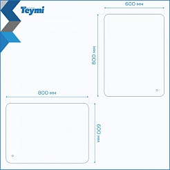 Teymi Зеркало Solli Pro 60/80 LED сенсор T20254 – фотография-6