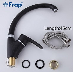 Frap Смеситель для кухни F4166-7 черный – фотография-2
