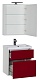 Aquanet Тумба с раковиной "Латина 60" бордо 2 ящика (179938) – фотография-10