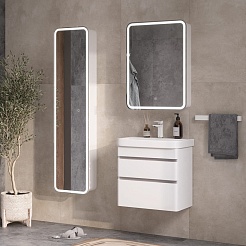 Equil Шкаф пенал Soldi LED 40 подвесной белый софт – фотография-4