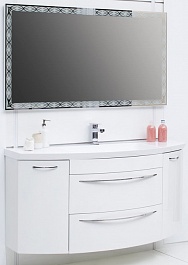 De Aqua Мебель для ванной Лонг 140, зеркало Тренд – фотография-1