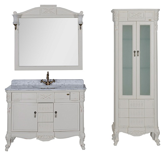 Demax Пенал для ванной "Луизиана" blanco antic – фотография-6