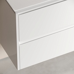 Sancos Тумба с раковиной Libra 80 белый глянец раковина Element 81 CN7005 – фотография-6