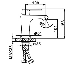 Frap Смеситель для раковины H31 F1031 белый/хром – фотография-3