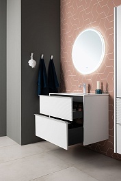 Aquanet Тумба с раковиной Вита 70 Flat подвесная белая матовая – фотография-23