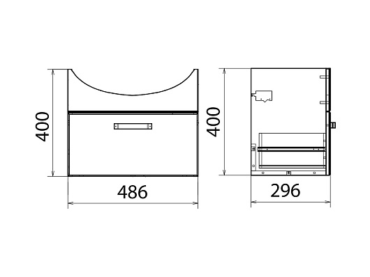 Merkana Тумба с раковиной Квинта 50 – фотография-2