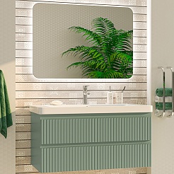 Brevita Мебель для ванной Victory 105 подвесная зеленая – фотография-1