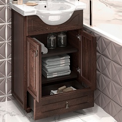 Opadiris Тумба с раковиной Тибет 50 нагал, с объемной филенкой – фотография-5