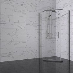 Triton Душевой уголок Дека-Графит 90x90 стекло прозрачное профиль графит – фотография-5