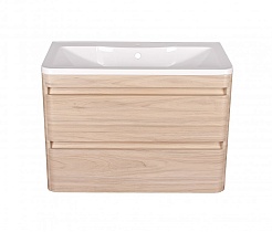 Style Line Тумба с раковиной подвесная Атлантика 60, Люкс ясень перламутр, PLUS – фотография-5