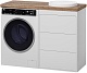 Brevita Мебель для ванной Grafit 120 под стиральную машину белая/махагон – картинка-31