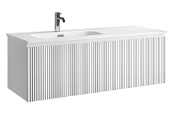 Sancos Тумба с раковиной Snob R 1.0 120 L bianco раковина Element 121 чаша слева CN7006L – фотография-1