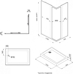 Triton Душевой уголок Вента 120/80 БВ Щ0000064630 – фотография-3