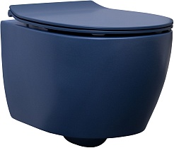 Allen Brau Унитаз подвесной Fantasy 4.11004.ID индиго с крышкой 4.11005.ID – фотография-1