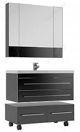 Aquanet Мебель для ванной Верона 100 черная подвесная (230319) – фотография-4