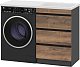 Misty Тумба с раковиной Коломбо 120 R под стиральную машину дуб галифакс/антрацит – фотография-12