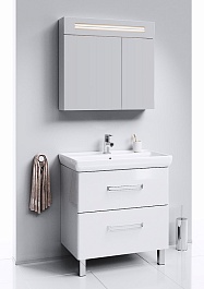 Aqwella Тумба для умывальника Нео 80 напольная – фотография-3