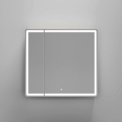 Sancos Зеркало-шкаф Mirror 80 с подсветкой MI80EG дуб галифакс натуральный – фотография-4