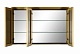 De Aqua Зеркало-шкаф для ванной Алюминиум 120 (AL 507 120 G) золото – фотография-10