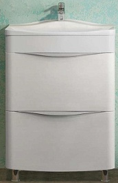 Velvex Тумба с раковиной Iva 60 напольная, белая – фотография-1