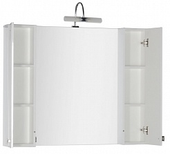 Aquanet Зеркальный шкаф "Честер 105" белый/серебро – фотография-7