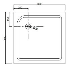 Taliente Душевой поддон PTA-09092 90/90 белый – фотография-3