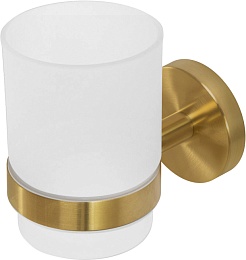 Cezares Стакан для зубных щеток Relax RELAX-TUMS-BORO брашированное золото – фотография-1