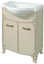 Какса-а Тумба с раковиной Классик-Д 65 бежевый/золото – фотография-1