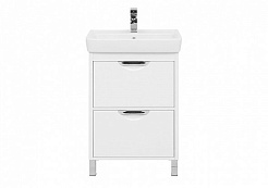 Aquanet Тумба с раковиной Гретта 60 new 2 ящика белый – фотография-7