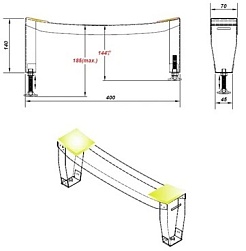 BLB Ножки для ванны Universal/Europa/Anatomica APMSTDBL1 – фотография-2