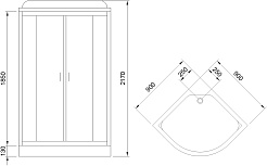 Royal Bath Душевая кабина Practic RB 90HK1-T-BL 90x90 стекло прозрачное профиль черный матовый – фотография-11