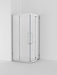 Cezares Душевой уголок Relax 304 RELAX-304-A-2-100-C-CR 100x100 профиль хром стекло прозрачное – фотография-3