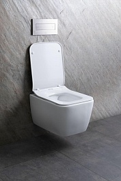 Allen Brau Унитаз подвесной Liberty 4.33007.21 белый матовый с крышкой 4.33008.21 – фотография-22