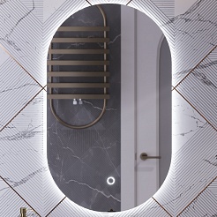 Opadiris Мебель для ванной Ибица 90 с овальным зеркалом белая/золото – фотография-10