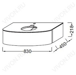 Jacob Delafon Мебель для ванной "Presquile 85" титан – фотография-7