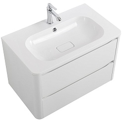 Cezares Тумба с раковиной Relax 80 подвесная bianco lucido – фотография-3