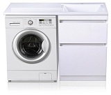 Style Line Тумба с раковиной Даллас 100 Люкс R, белая PLUS