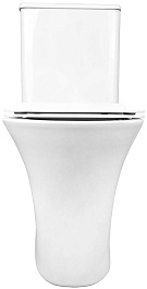 Azario Унитаз-компакт Fretta Round AZ-7121 безободковый с бачком с сиденьем микролифт белый – фотография-3