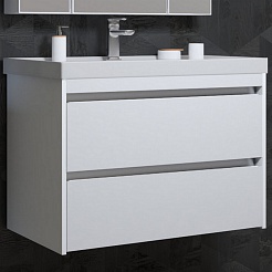 Opadiris Тумба под раковину Фреш 80 подвесная белая – фотография-1