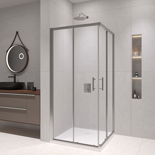 RGW Душевой уголок Passage PA-31 90x90 профиль хром стекло прозрачное – фотография-2