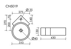 Ceramicanova Раковина угловая Element 31/43 CN5019 белая – фотография-7