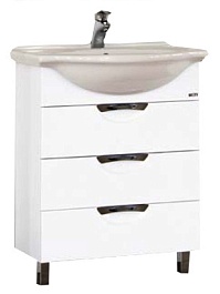 Misty Тумба для умывальника Жасмин 65 белая, эмаль – фотография-1