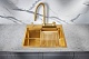 Milacio Мойка кухонная Denia 57 Steel со смесителем золото – фотография-10