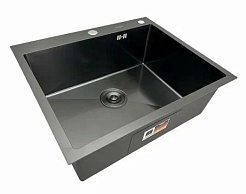 Hoffger Мойка для кухни 6050 Black ECO – фотография-2