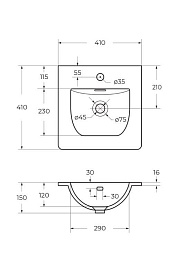 BelBagno Тумба с раковиной Uno mini 40 подвесная Bianco Opaco с раковиной BB-8099-3-40 – фотография-4