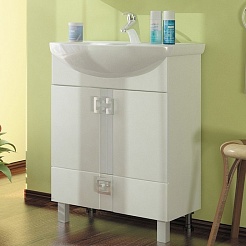 Mixline Мебель для ванной Квадро 1 65 L белая – фотография-5