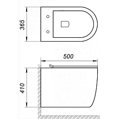 BelBagno Чаша унитаза безободкового Amanda BB051CHR без сиденья – фотография-3