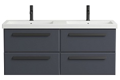Cezares Тумба с раковиной Eco 120 с 4 ящиками grafito ручки матовые чёрные
