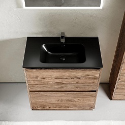 Sancos Тумба с раковиной Libra Floor 80 дуб чарльстон раковина Element 81 CN7005MB – фотография-2