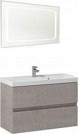 Водолей Мебель для ванной Best 80 подвесная белый камень – фотография-1